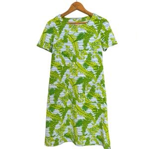 Persifor palm and stripe dress, EUC, size small